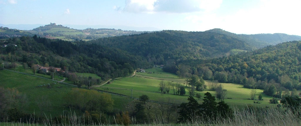 Buttes volcaniques avec châteaux