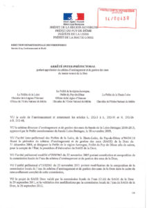 Arrêté inter-préfectoral portant approbation du SAGE de la Dore - 2014