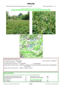 Zone Humide d’Intérêt Environnemental Particulier - ZHIEP - 2012