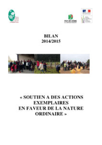 Bilan 2015 des chantiers participatifs en faveur de la nature ordinaire