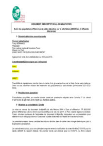 Document descriptif de la consultation