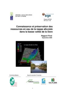 Rapport de l'étude connaissance et préservation des ressources en eau de la nappe alluviale dans la basse vallée de la Dore - 2009