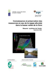 Synthèse de l'étude connaissance et préservation des ressources en eau de la nappe alluviale dans la basse vallée de la Dore - 2009