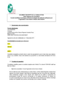 Document descriptif de la consultation