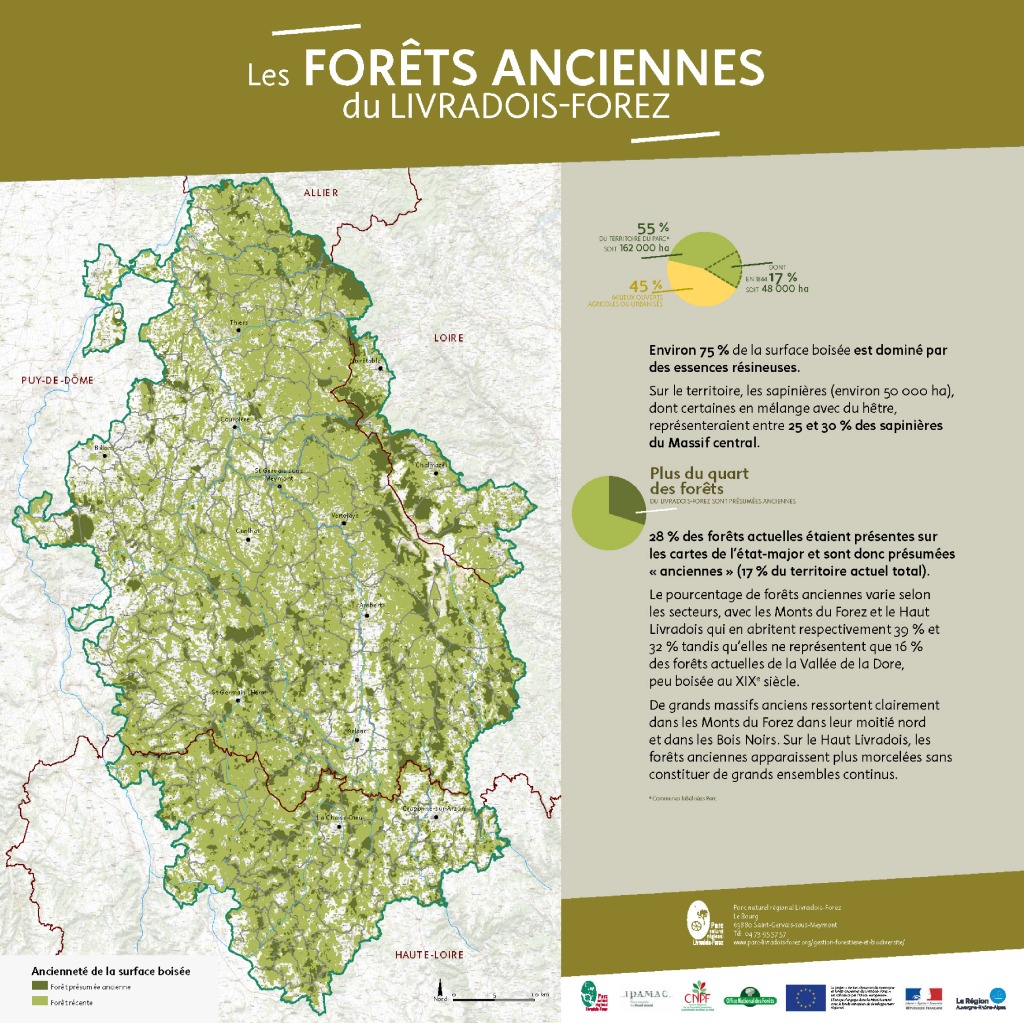 Carte des forêts anciennes du Livradois-Forez (PDF - 1Mb - nouvel onglet) Carte des forêts anciennes du Livradois-Forez (PDF - 1Mb - nouvel onglet)