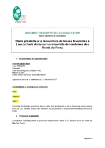 DDC Etude préalable à la réouverture de fosses favorables à Leucorrhinia dubia sur un ensemble de tourbières des Monts du Forez 2019 (PDF - 416Kb)