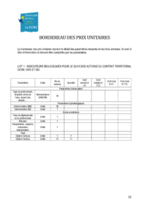 Bordereau prix unitaires Etude indicateurs suivi (PDF - 130Ko)