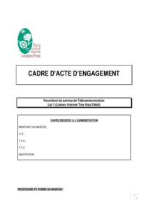 Acte d'engagement Internet Lot 1 (PDF - 267Kb)