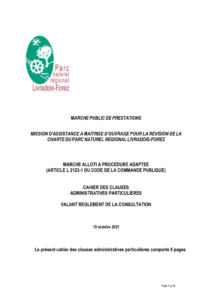 CCAP Assistance Maitrise Ouvrage Révision Charte PNRLF (PDF - 379Ko)