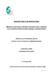 CCTP Assistance Maitrise Ouvrage Revision Charte PNRLF (PDF - 751Ko)