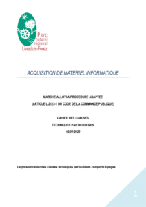 CCTP - acquisition informatique 2022 (PDF - 301Ko)