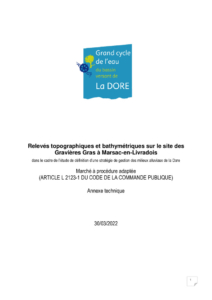 Annexe DDC Topographie et bathymétrie site des Gravières Gras à Marsac-en-Livradois (PDF - 726Ko)