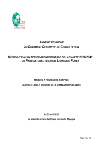 Annexe technique au DDC Mission évaluation environnementale de la Charte 2026-2041 (PDF - 346Ko)