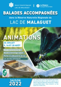 Flyer des animations au Lac de Malaguet 2022 (PDF – 330Ko)
