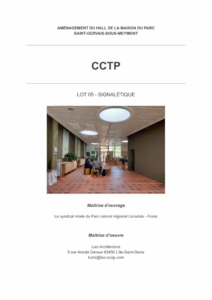 CCTP Lot 05 - Signalétique - PARC (PDF - 533Ko)