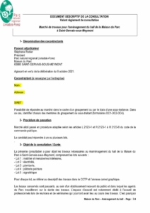 DDC - Travaux pour l’aménagement du hall de la Maison du Parc (PDF -169Ko)