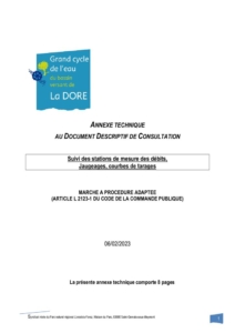 Annexe DDC - Suivi des stations de mesure des débits, jaugeages, courbes de tarages (PDF - 2Mo)