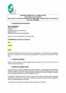 DDC - Mise en œuvre du document d'objectifs Complexe Minier de la Vallée de la Senouire (PDF - 232Ko)