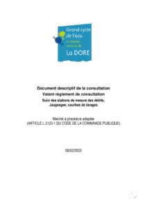 DDC - Suivi des stations de mesure des débits, jaugeages, courbes de tarages (PDF - 161Kb)