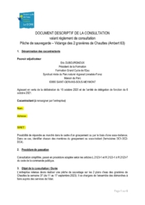 DDC - Pêche de sauvegarde – Vidange des 2 gravières de Chauttes -Ambert 63 (PDF - 911Ko)